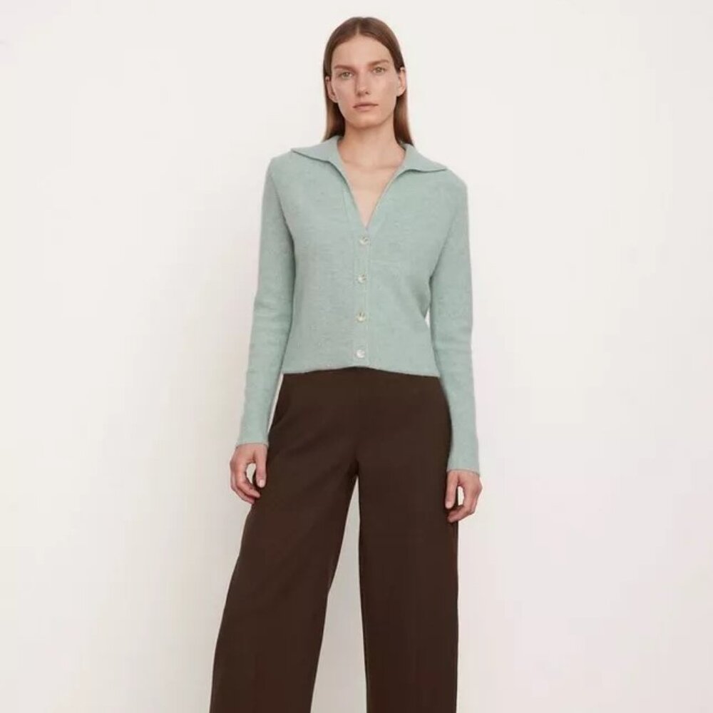 Vince Cashmere Polo Cardigan (Size XS)